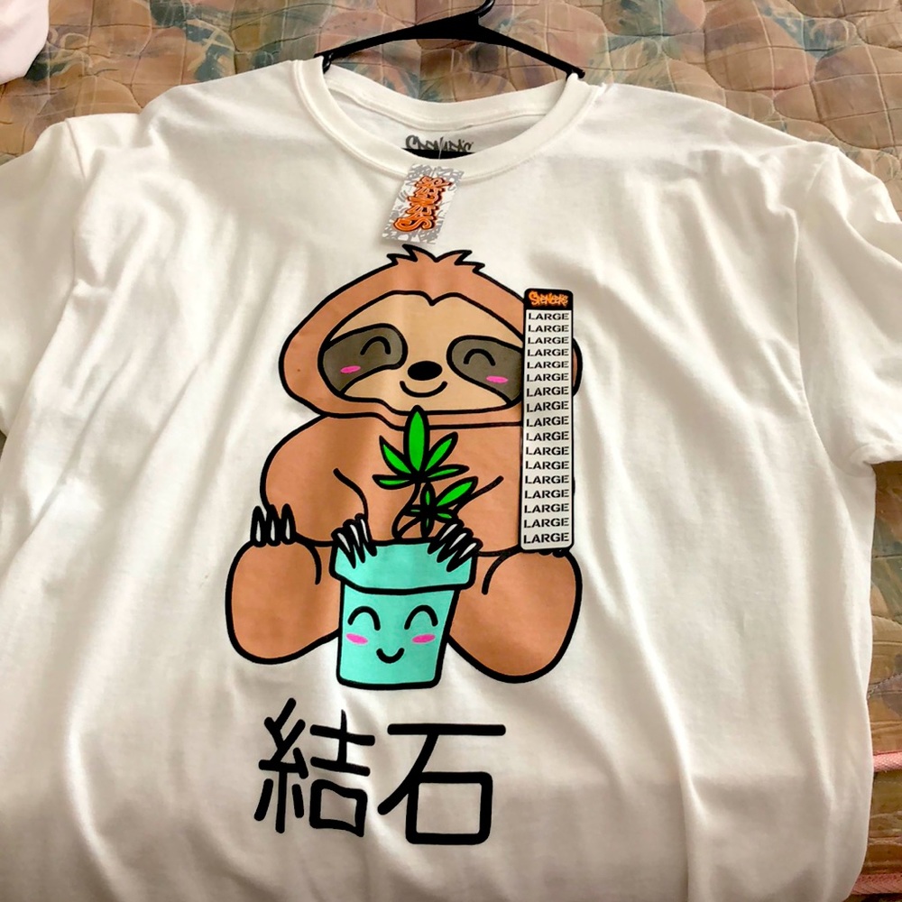 White sloth tee